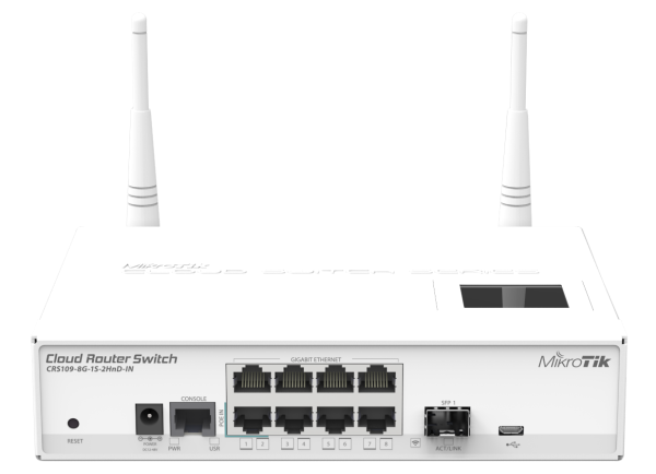 MikroTik CRS109-8G-1S-2HnD-IN 13 W Cloud Router Switch MikroTik CRS109-8G-1S-2HnD-IN 13 W Cloud Router Switch