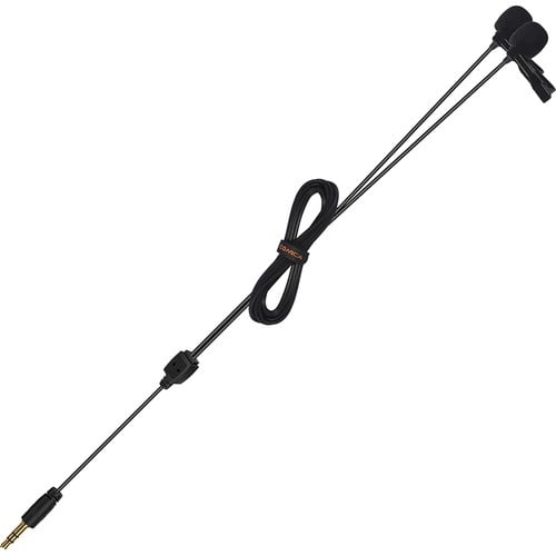 Comica Audio CVM-D02 Dual Omnidirectional Lavalier Microphones Black 2.5m Cable Comica Audio CVM-D02 Dual Omnidirectional Lavalier Microphones Black 2.5m Cable