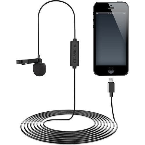 Comica Audio CVM-V01SP(MI) Omnidirectional Lightning Lavalier Microphone - 2.5m Cable Comica Audio CVM-V01SP(MI) Omnidirectional Lightning Lavalier Microphone - 2.5m Cable