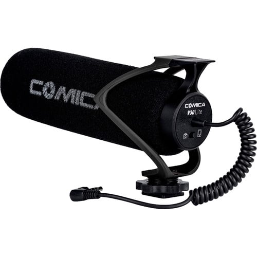 Comica Audio CVM-V30 LITE B Camera-Mount Shotgun Microphone for Cameras Comica Audio CVM-V30 LITE B Camera-Mount Shotgun Microphone for Cameras