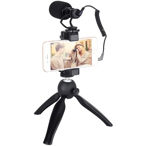 Comica Audio CVM-VM10-K2 Camera-Mount Shotgun Microphone with Tripod for Smartphones Comica Audio CVM-VM10-K2 Camera-Mount Shotgun Microphone with Tripod for Smartphones