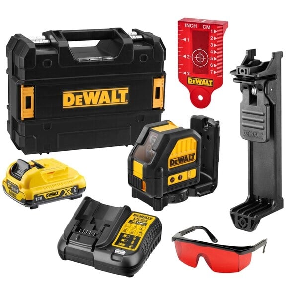 DEWALT DCE088D1R-GB 12V 20M Red Beam Cross Line Laser DEWALT DCE088D1R-GB 12V 20M Red Beam Cross Line Laser