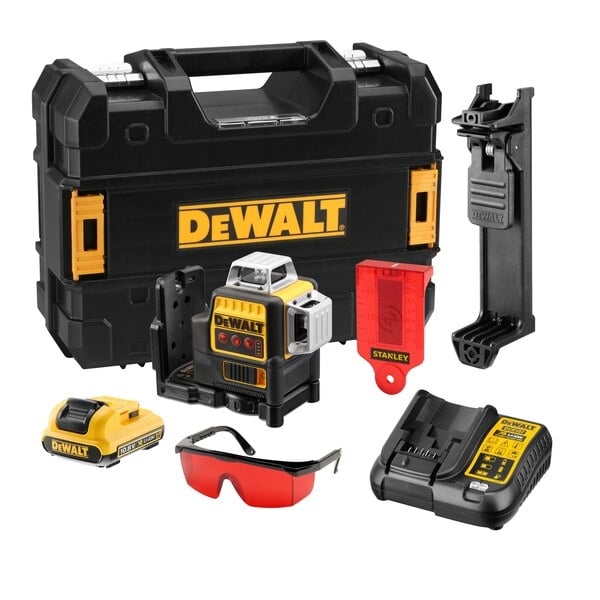DEWALT DCE089D1R-GB 10.8V 30M Red Beam Multi Line Laser DEWALT DCE089D1R-GB 10.8V 30M Red Beam Multi Line Laser