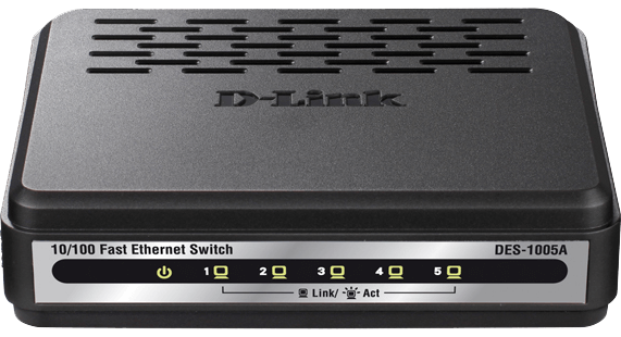 D-Link DES-1005A 5-Port 10/100BASE-T Unmanaged 10/100 Mbps Ethernet LAN Network Switch D-Link DES-1005A 5-Port 10/100BASE-T Unmanaged 10/100 Mbps Ethernet LAN Network Switch