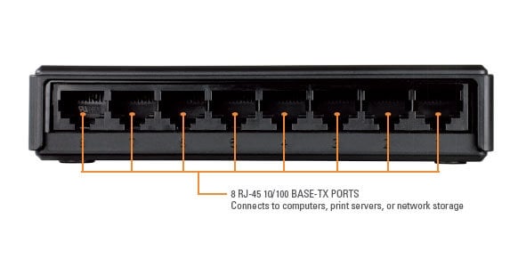 D-Link DES-1008A 8-Port 10/100Mbps Network Switch D-Link DES-1008A 8-Port 10/100Mbps Network Switch