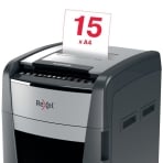 Rexel Optimum Auto+750M 750 Sheet 80 gsm P-5 Jam-Free Auto Reverse Function Micro Cut Shredder Rexel Optimum Auto+750M 750 Sheet 80 gsm P-5 Jam-Free Auto Reverse Function Micro Cut Shredder