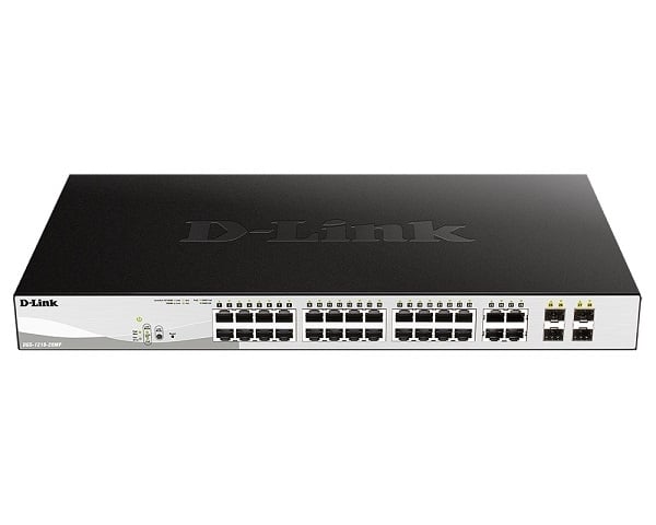 D-Link 24-Port Gigabit Smart Managed PoE Switch with 4 Gigabit RJ45/SFP COMBO ports, 370W PoE Budget D-Link 24-Port Gigabit Smart Managed PoE Switch with 4 Gigabit RJ45/SFP COMBO ports, 370W PoE Budget
