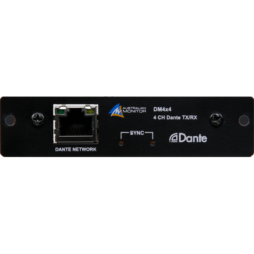 Australian Monitor DM4X4 Dante 4 Input & 4 Output Expansion Card Australian Monitor DM4X4 Dante 4 Input & 4 Output Expansion Card