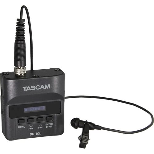 Tascam DR-10L Micro Portable Audio Recorder with Lavalier Microphone Tascam DR-10L Micro Portable Audio Recorder with Lavalier Microphone
