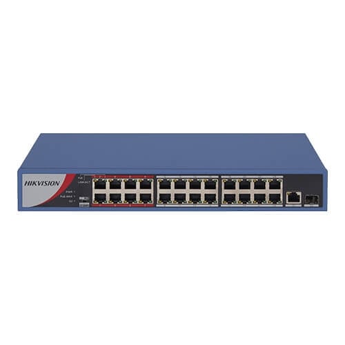 Hikvision DS-3E0326P-E/M(C) 24-Port Fast Ethernet Unmanaged POE Switch Hikvision DS-3E0326P-E/M(C) 24-Port Fast Ethernet Unmanaged POE Switch