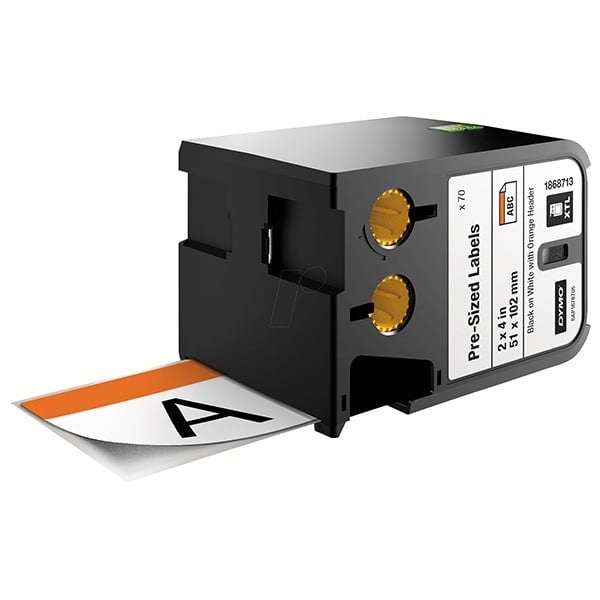 Dymo Label Wrap, Laminated, Vinyl Black on White 51 X 102mm (70) Dymo Label Wrap, Laminated, Vinyl Black on White 51 X 102mm (70)