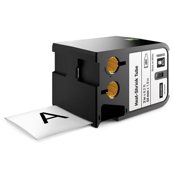 Dymo Heat Shrink Tubing Black on White, 54MM X 1.8M Dymo Heat Shrink Tubing Black on White, 54MM X 1.8M
