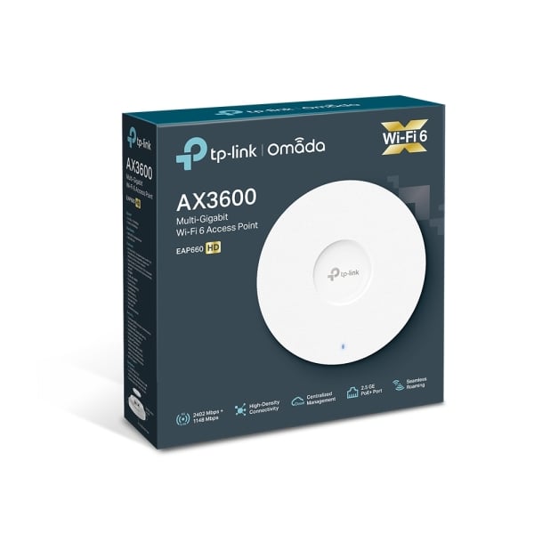 TP-Link EAP660 HD AX3600 Wireless Dual Band Multi-Gigabit Ceiling Mount Access Point TP-Link EAP660 HD AX3600 Wireless Dual Band Multi-Gigabit Ceiling Mount Access Point