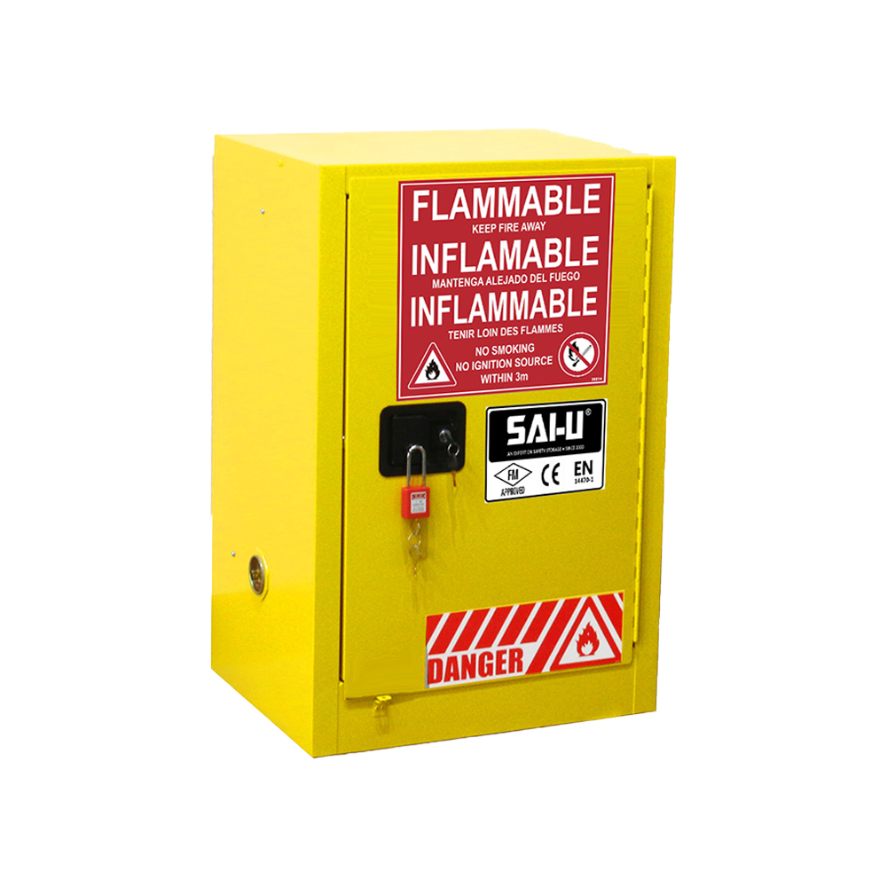 SAI-U Flammable Safety Cabinet SC2012Y – Safe Storage for Flammable Liquids, Leak-Proof SAI-U Flammable Safety Cabinet SC2012Y – Safe Storage for Flammable Liquids, Leak-Proof