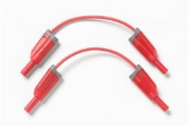 Fluke Test Lead; 1000V CAT III, Straight Plug; .10M; Silicone; Red (1730) Fluke Test Lead; 1000V CAT III, Straight Plug; .10M; Silicone; Red (1730)