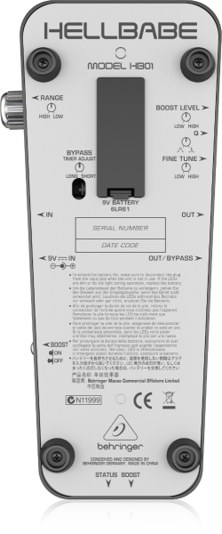 Behringer HB01 Ultimate Hellbabe Wah Pedal Behringer HB01 Ultimate Hellbabe Wah Pedal