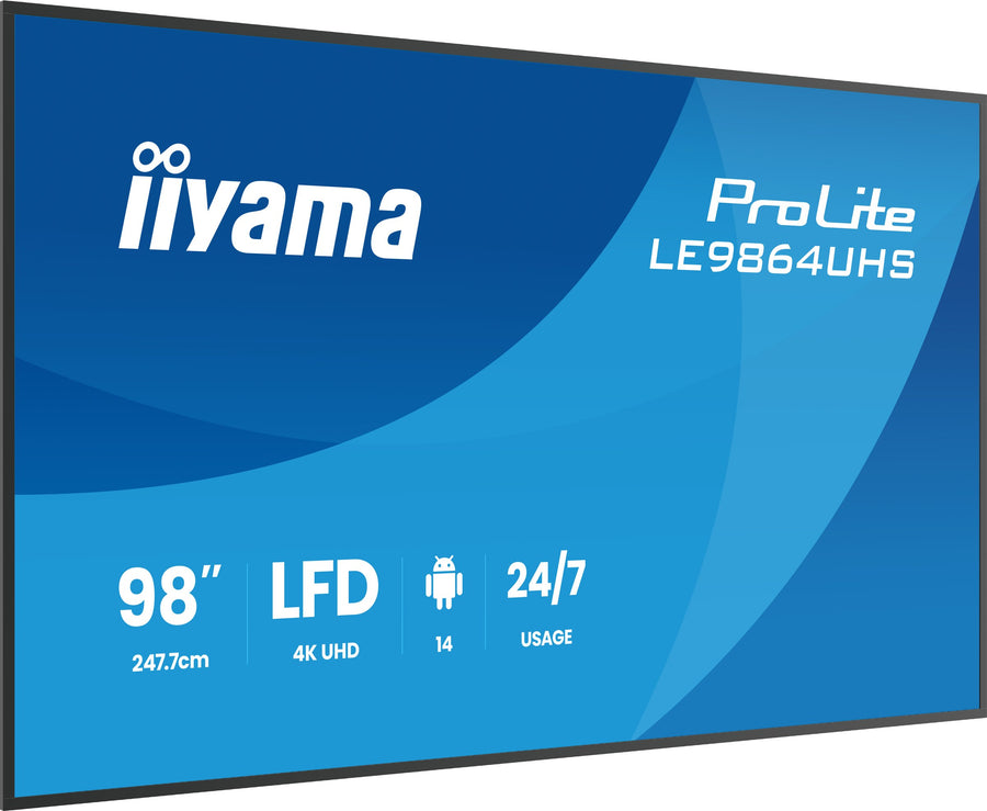 iiyama ProLite 98-inch 4K UHD Digital Signage Display – LE9864UHS-B1AG