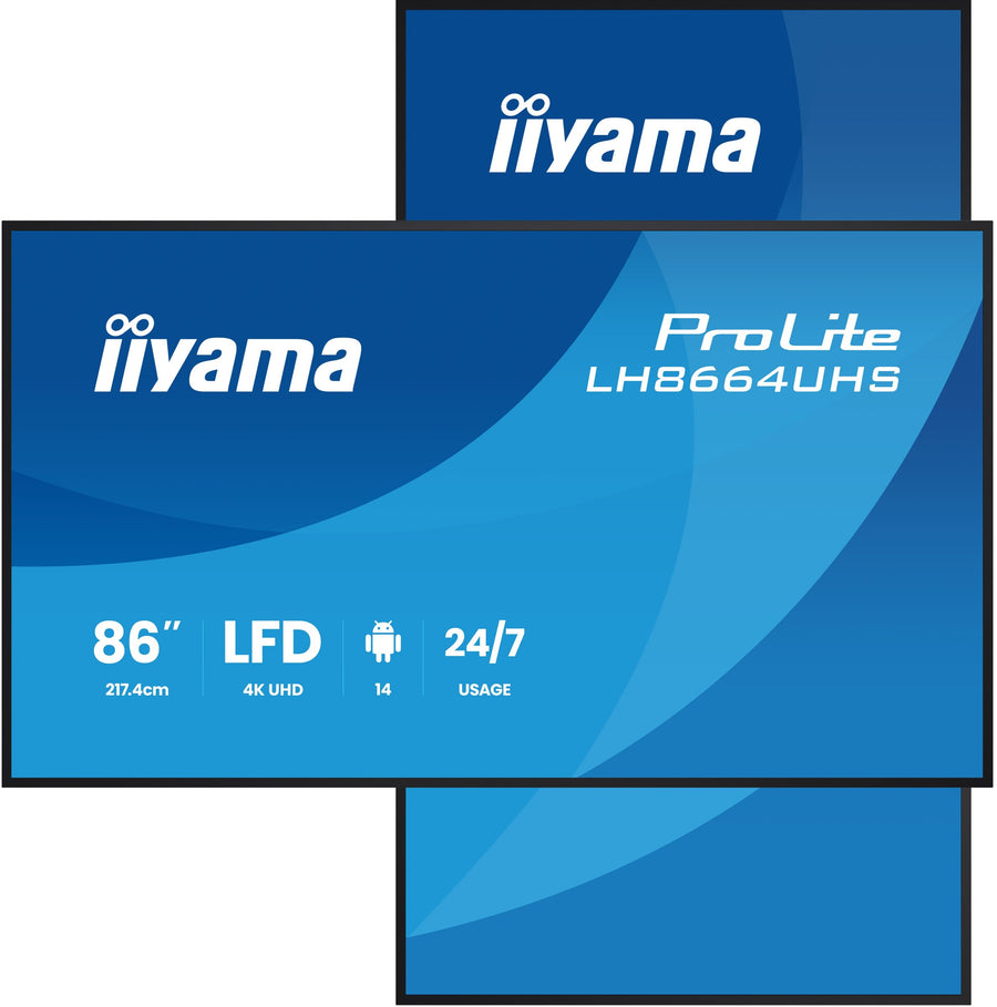 iiyama ProLite 86-inch 4K UHD Digital Signage Display – LH8664UHS-B3AG