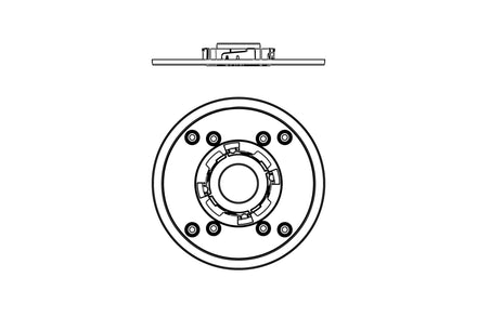 Biamp Parlé TCM-X-DK Black Drywall Kit, model 920-00520-10000, for TCM-X ceiling microphones