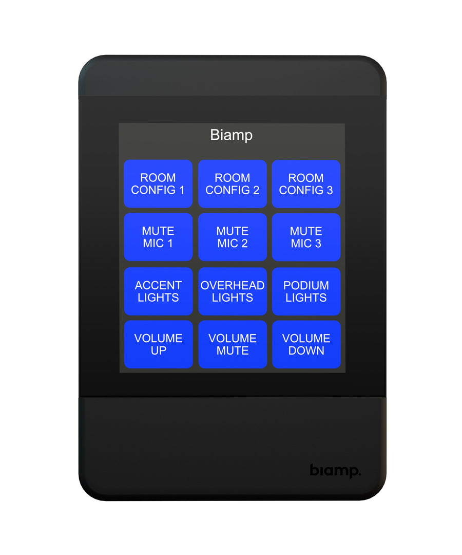 Biamp Apprimo TEC-X 2000 Room Control Panel – Black