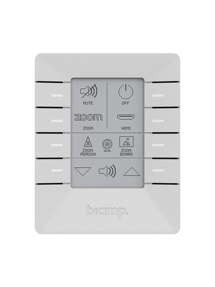 Biamp Impera Uniform 8U room control pad with E Ink display