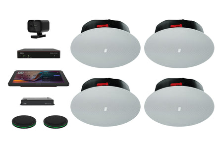 Biamp Devio UCX 3000 XL MRB-UCX3000T-VIDI280-2DTMX-4CIC6 video conferencing bundle with table microphones