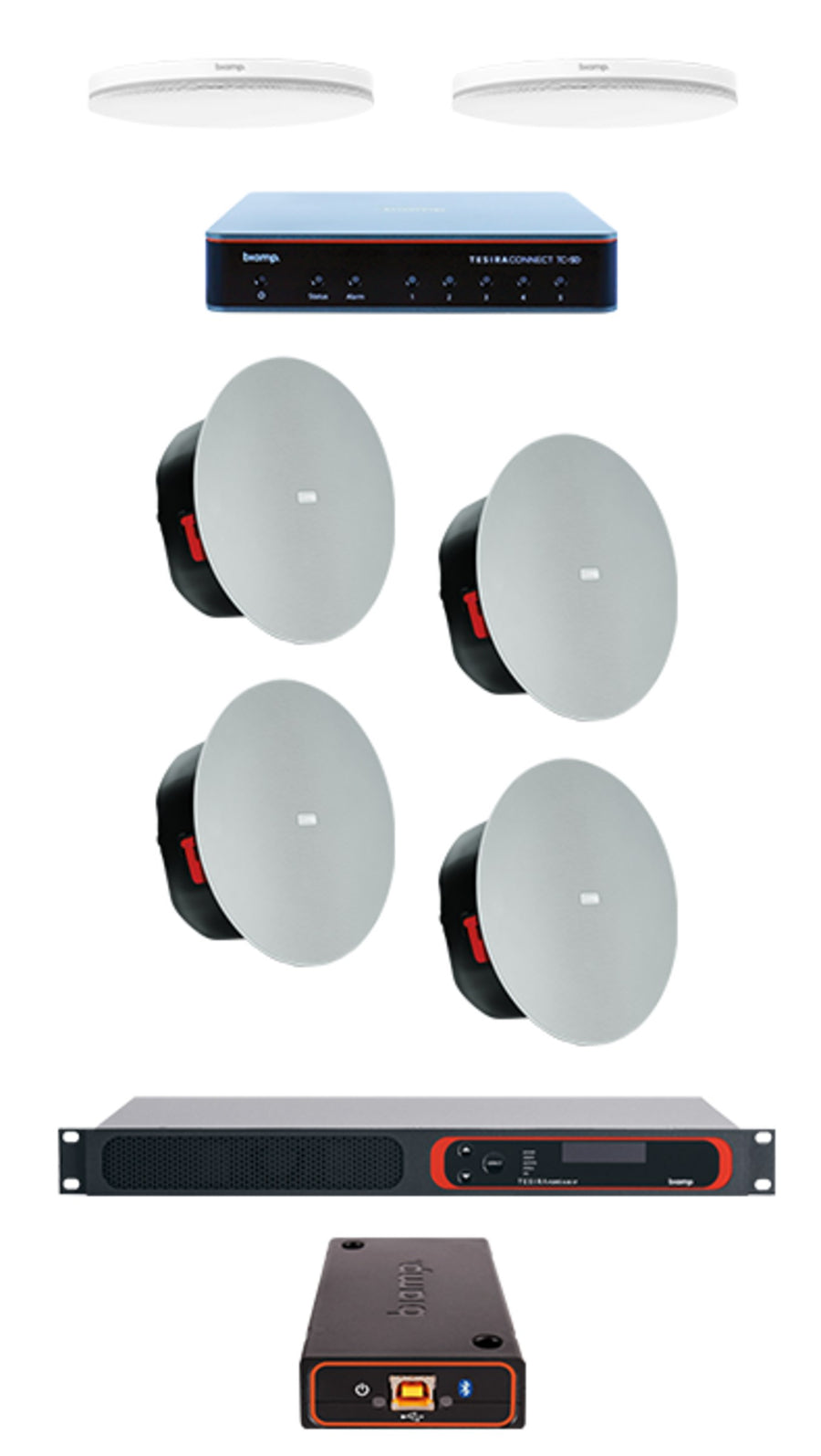 Biamp TesiraFORTE VT4 Ceiling Video Conferencing Bundle – MRB-L-VT4-C