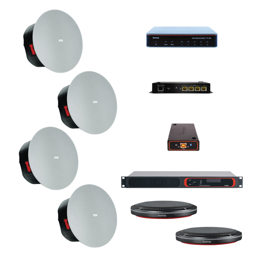 Biamp TesiraFORTE VT4 Table Video Conferencing Bundle – MRB-L-VT4-T