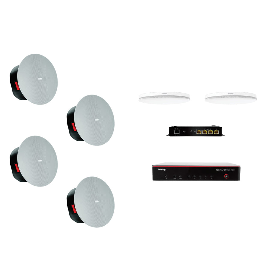 Biamp TesiraFORTÉ X 400 Large Meeting Room Bundle – MRB-L-X400-C-CIC6