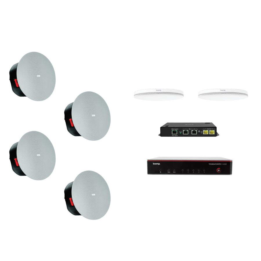 Biamp TesiraFORTÉ X 400 Large Meeting Room Bundle – MRB-L-X400-C-CIC6LP