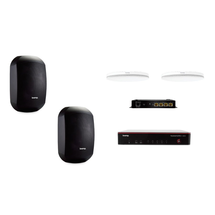 Biamp TesiraFORTÉ X 400 Large Meeting Room Bundle – MRB-L-X400-C-MASK6C