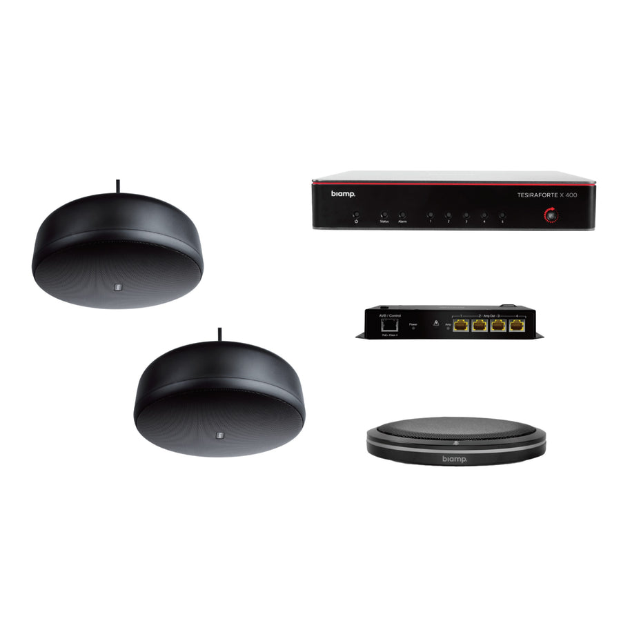 Biamp Medium Room Conferencing Bundle with P6-SM Speakers – MRB-M-X400-T-P6SM