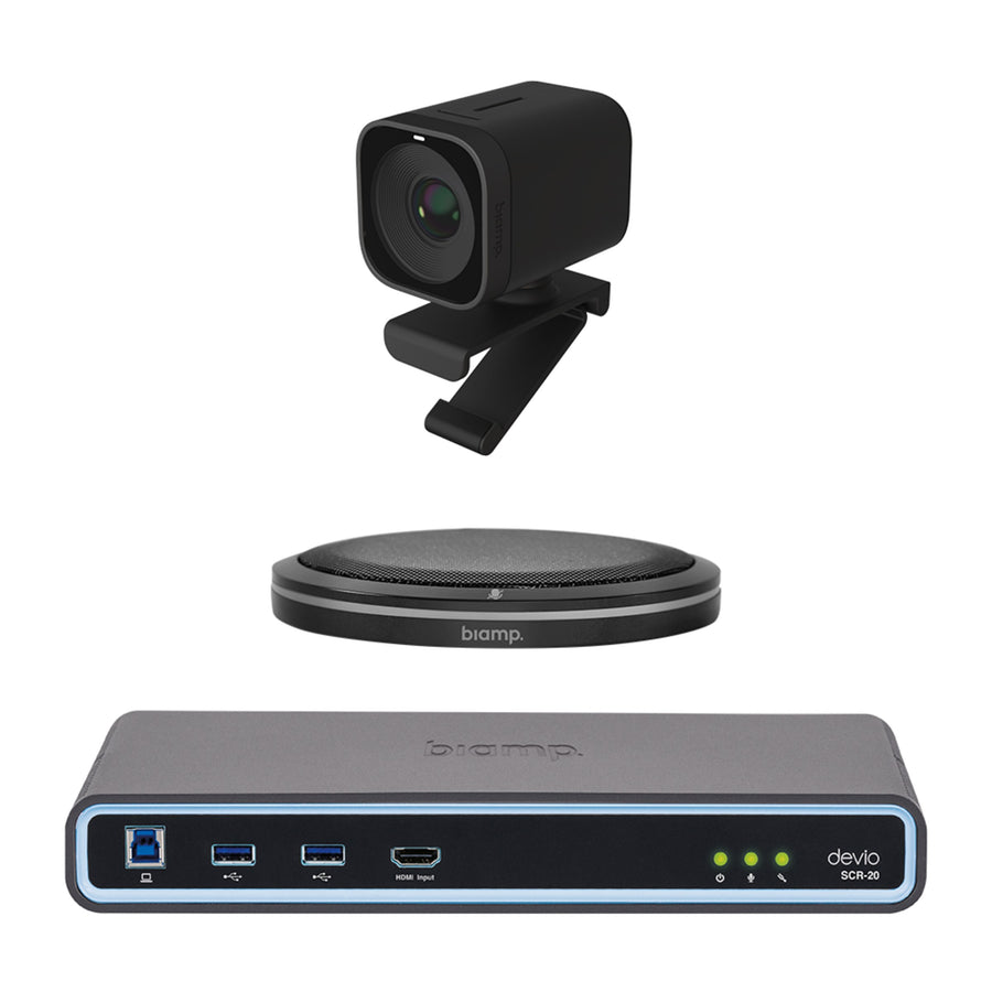 Biamp Devio SCR-20 Huddle Room Kit with Tabletop Mic – MRB-S-SCR20-TX