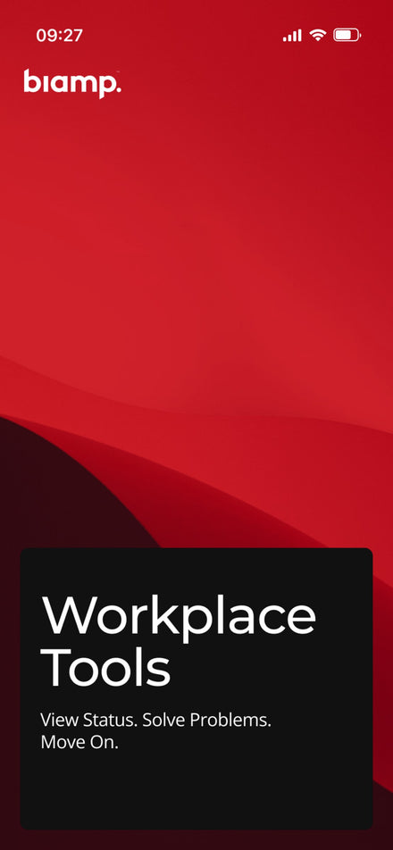 Biamp Workplace Tools for Android mobile app, model 900.0032