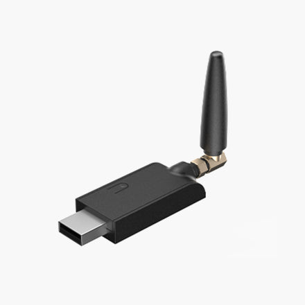 Nearity NA20 compact USB-A wireless dongle with antenna in Starry Gray