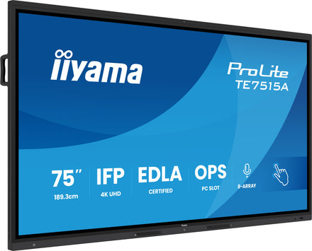 Iiyama 75" 4K UHD Google EDLA Certified IFP Interactive Display – Where Design Meets Performance