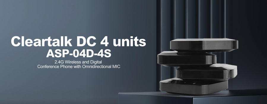 Cleartalk Daisy Chain ASP-04D-4S – Wireless Conference Audio System with 4 Microphones