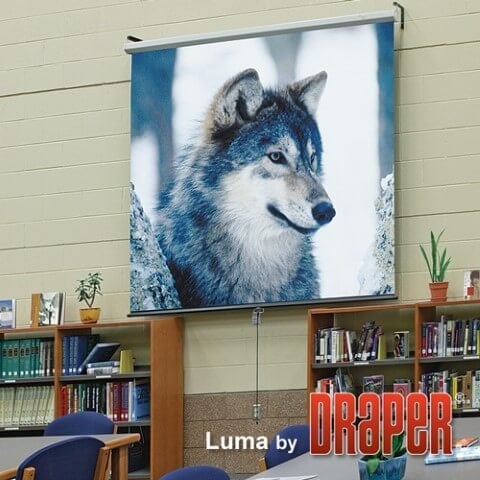 Draper Luma 73" x 96" Manual Projection Screen – 120" Diagonal, 4:3 Aspect