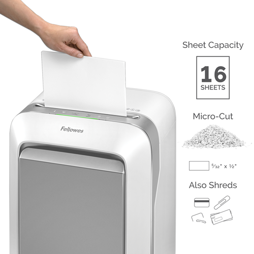 Fellowes Powershred LX210 Micro-Cut Shredder (White) Fellowes Powershred LX210 Micro-Cut Shredder (White)