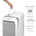 Fellowes Powershred LX220 Micro-Cut Shredder (White) Fellowes Powershred LX220 Micro-Cut Shredder (White)