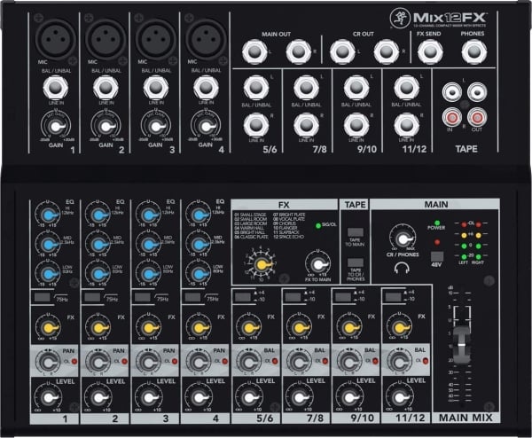 Mackie Mix12FX 12-Channel Compact Mixer with Effects Mackie Mix12FX 12-Channel Compact Mixer with Effects