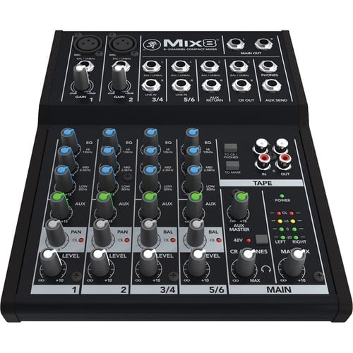 Mackie Mix8 8-Channel Compact Mixer Mackie Mix8 8-Channel Compact Mixer