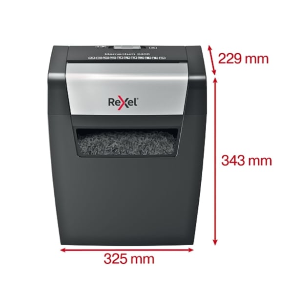 Rexel Momentum X406 6 Sheet 80 gsm P-4 Noise Free Cross Cut Shredder Rexel Momentum X406 6 Sheet 80 gsm P-4 Noise Free Cross Cut Shredder