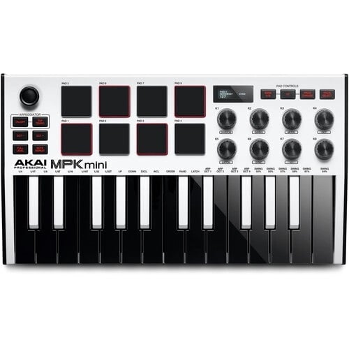 AKAI Professional MPK Mini MK3 Compact Keyboard - White AKAI Professional MPK Mini MK3 Compact Keyboard - White