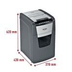 Rexel Optimum Auto+150M 150 Sheet 80 gsm P-5 Jam-Free Auto Reverse Function Micro Cut Shredder Rexel Optimum Auto+150M 150 Sheet 80 gsm P-5 Jam-Free Auto Reverse Function Micro Cut Shredder