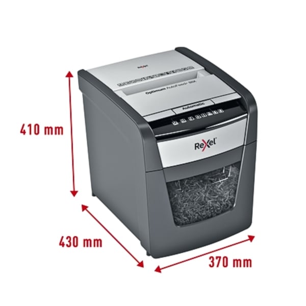 Rexel Optimum 50X 50 Sheet 80 gsm P-4 Jam-Free Auto Reverse Function Cross-Cut Shredder Rexel Optimum 50X 50 Sheet 80 gsm P-4 Jam-Free Auto Reverse Function Cross-Cut Shredder