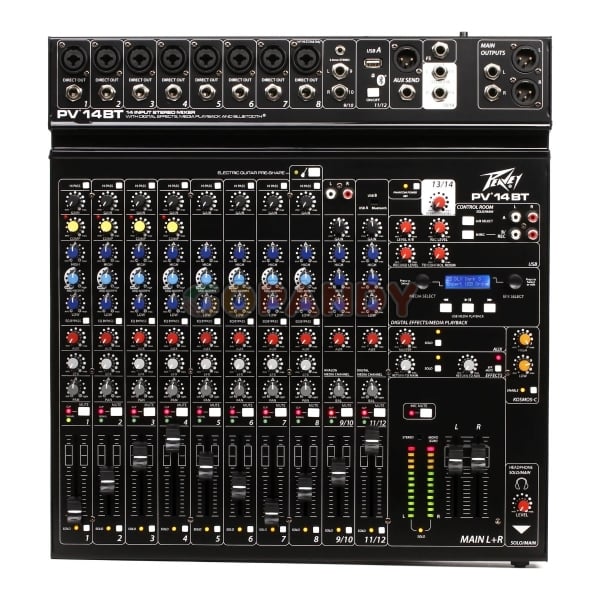 Peavey PV-14BT Compact 14 Channel With Bluetooth Mixer Peavey PV-14BT Compact 14 Channel With Bluetooth Mixer