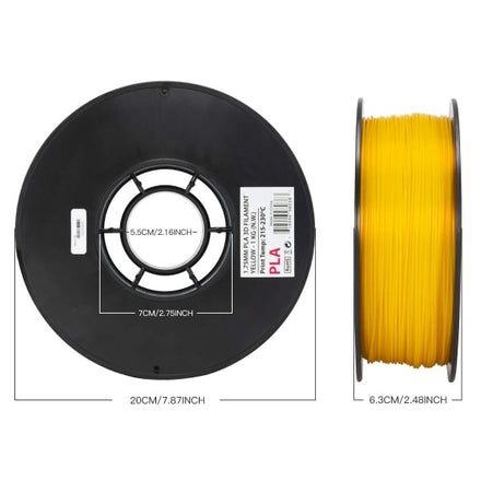 Inland 1.75mm Black PLA 3D Printer Filament Yellow
