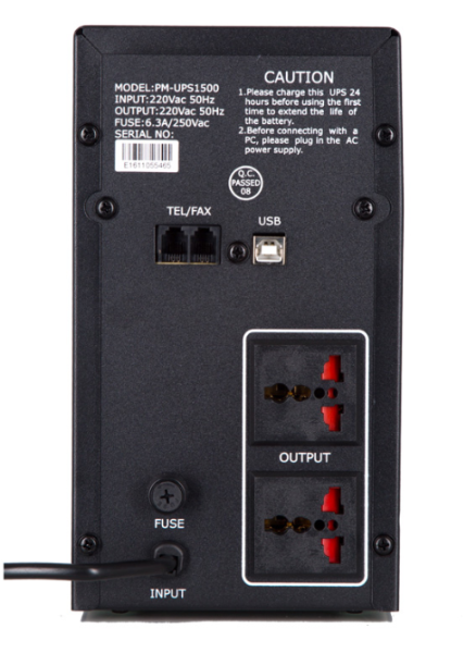 Premax PM-UPS1500 1.5kVA/ 1500VA UPS (3 Universal sockets)
