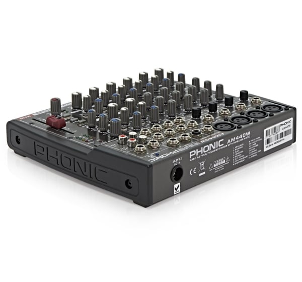 Phonic AM440W Wireless Connectivity Analog Mixer Phonic AM440W Wireless Connectivity Analog Mixer